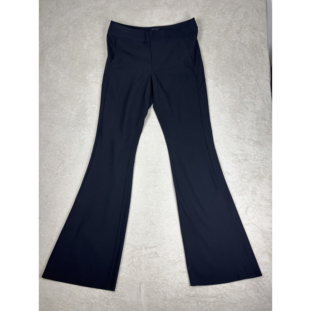 Athleta Pants Womens 16 Tall Black Stellar Flare Trouser Stretch Dress Office